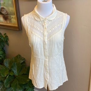Vintage inspired ivory blouse